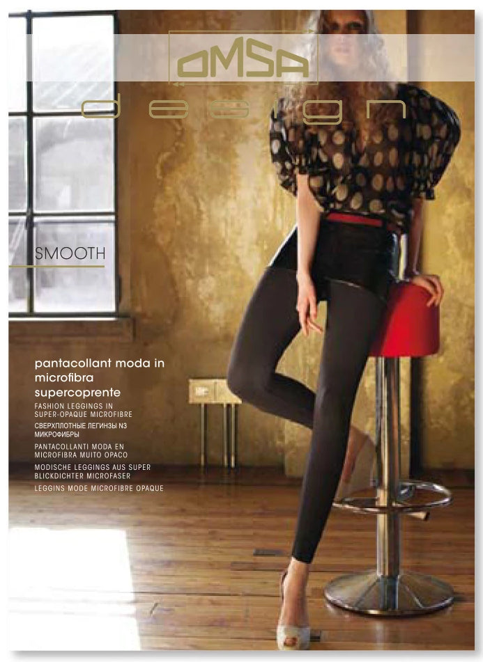 Omsa Smooth Pantacollant - soft matte classic leggings in black, beige, brown and light grey